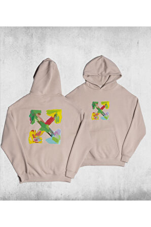 Unisex Oversize Four Kapüşonlu Sweatshirt