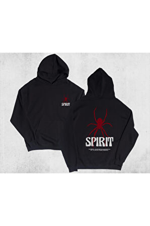 Unisex Oversize Spirit Kapüşonlu Sweatshirt
