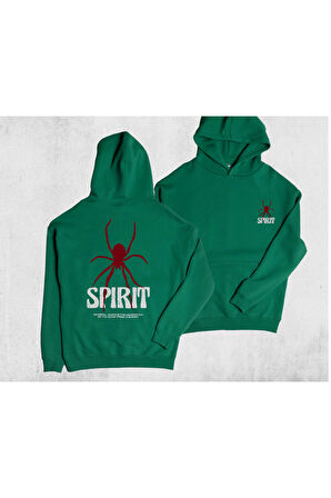 Unisex Oversize Spirit Kapüşonlu Sweatshirt