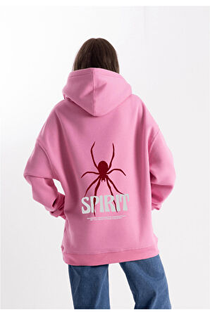 Unisex Oversize Spirit Kapüşonlu Sweatshirt