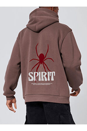 Unisex Oversize Spirit Kapüşonlu Sweatshirt