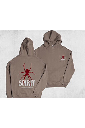 Unisex Oversize Spirit Kapüşonlu Sweatshirt