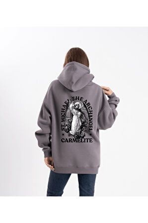 Unisex Oversize Carmelite Kapüşonlu Sweatshirt