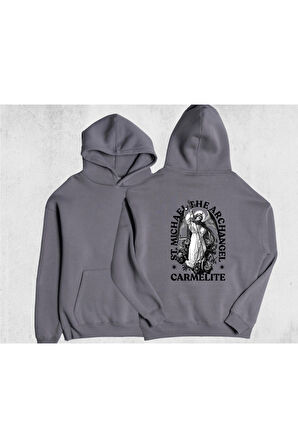 Unisex Oversize Carmelite Kapüşonlu Sweatshirt