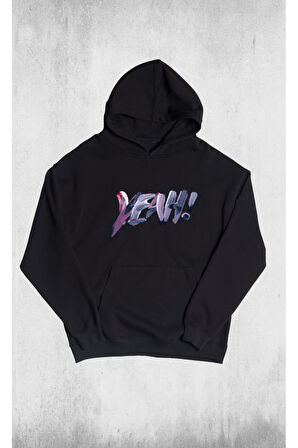 Unisex Oversize YEAH! Kapüşonlu Sweatshirt