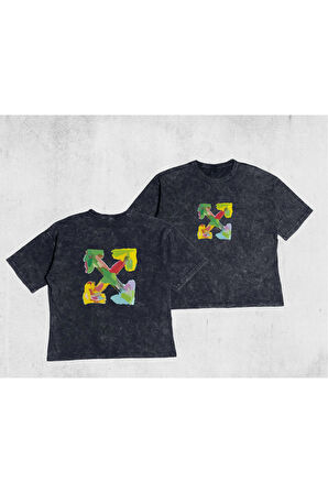 Unisex Oversize Eskitme Four Tshirt