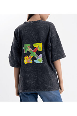 Unisex Oversize Eskitme Four Tshirt