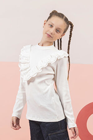 Dmb Kız Çocuk Badi 4-9 Yaş Ekru