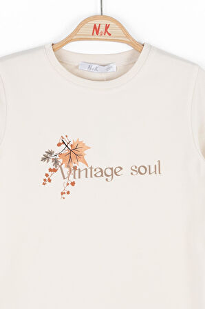 Nk Kız Çocuk Bal Kabağı Badi 4-8 Yaş Krem