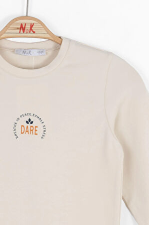 Nk Kız Çocuk Lotus Sweatshirt 8-14 Yaş Krem