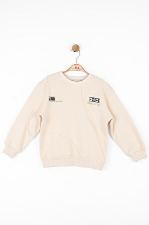 Nk Erkek Çocuk Digi Sweatshirt 4-8 Yaş Krem