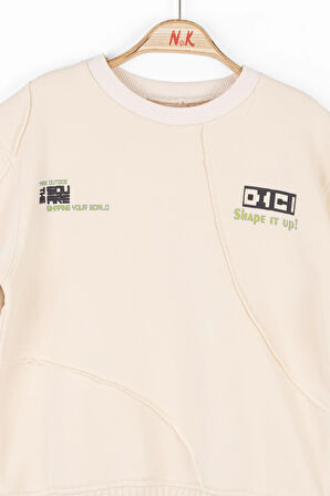 Nk Erkek Çocuk Digi Sweatshirt 4-8 Yaş Krem