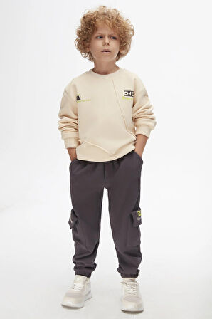 Nk Erkek Çocuk Digi Sweatshirt 4-8 Yaş Krem