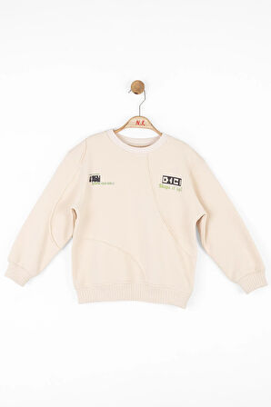 Nk Erkek Çocuk Digi Sweatshirt 4-8 Yaş Krem