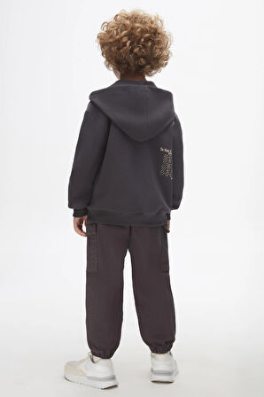 Nk Erkek Çocuk Steel Fermuarlı Hırka 4-8 Yaş Antirasit