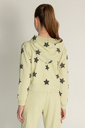 Dmb Kız Çocuk Fermuarlı Sweatshirt Hırka 9-14 Yaş Mint