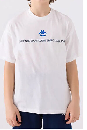 Kappa Erkek Çocuk T-Shirt 6-16 Yaş Beyaz