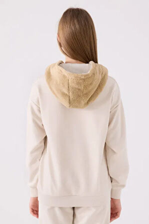 Kappa Kız Çocuk Sweatshirt 6-16 Yaş Bej