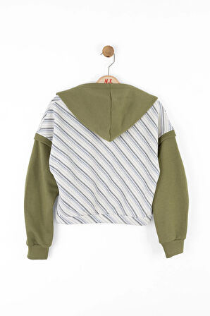 Nk Kız Çocuk Forest Sweatshirt 8-14 Yaş Haki