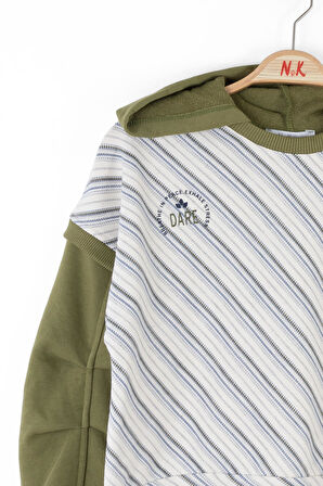 Nk Kız Çocuk Forest Sweatshirt 8-14 Yaş Haki