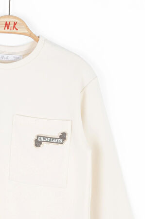 Nk Erkek Çocuk Laker Sweatshirt 4-8 Yaş Ekru