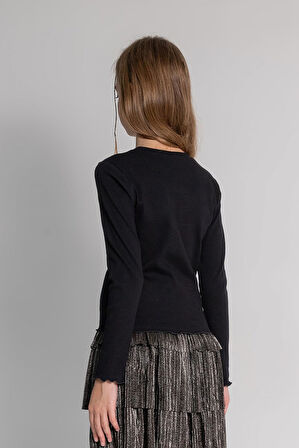 Dmb Kız Çoıcuk Baskılı Badi 9-14 Yaş Siyah