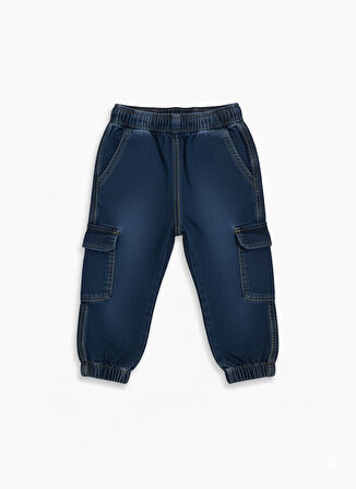 Jena Erkek Bebek Kargo Cepli Kot Pantolon 9-36 Ay Mavi