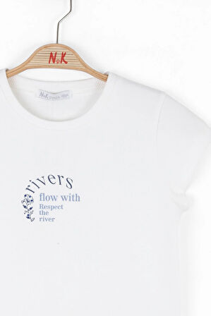 Nk Kız Çocuk River Tshirt 10-16Yaş Ekru