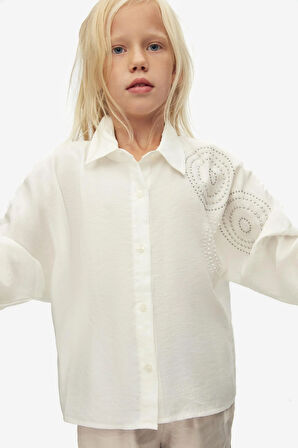 Nk Kz Çocuk Virgina Gömlek 8-14 Yaş Ekru