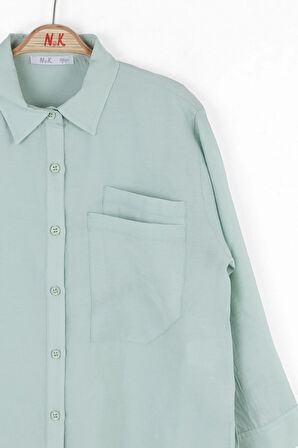 Nk Kz Çocuk Aqua Gömlek 8-14 Yaş Mint