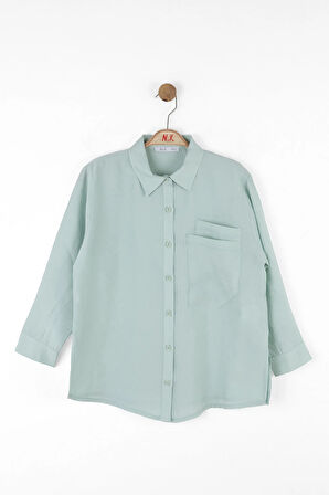 Nk Kz Çocuk Aqua Gömlek 8-14 Yaş Mint