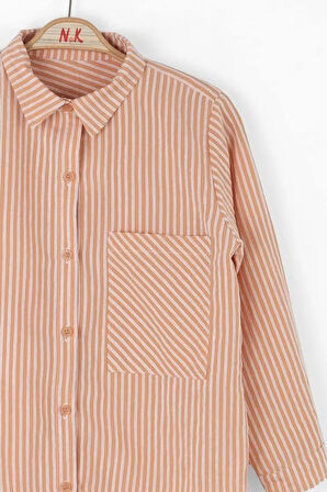 Nk Kz Çocuk Majove Gömlek 8-14 Yaş Coral