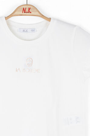Nk Kız Çocuk LabohemeTshirt 8-14 Yaş Pudra