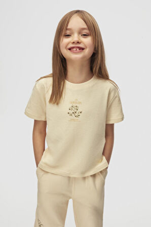 Nk Kız Çocuk Joy Tshırt 4-8Yaş Bej