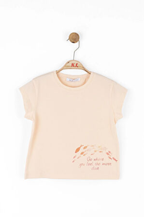 Nk Kız Çocuk Alıve Tshırt 4-8Yaş Somon