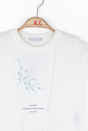 Nk Kız Çocuk Whısper Tshırt 4-8Yaş Ekru