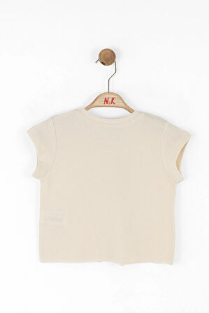 Nk Kız Çocuk Whısper Tshırt 4-8Yaş Krem