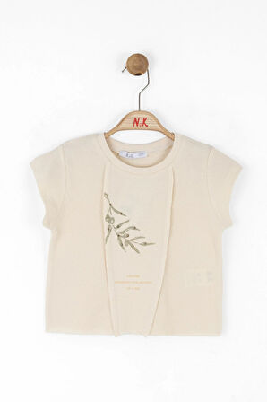 Nk Kız Çocuk Whısper Tshırt 4-8Yaş Krem