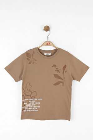 Nk Erkek Çocuk Autumn Tshirt 4-8 Yaş Camel