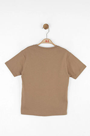 Nk Erkek Çocuk Autumn Tshirt 4-8 Yaş Camel