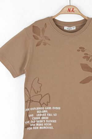 Nk Erkek Çocuk Autumn Tshirt 4-8 Yaş Camel