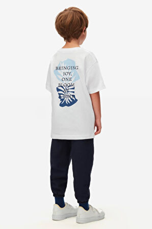 Nk Erkek Çocuk Flooral Tshirt 4-8 Yaş Beyaz