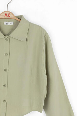 Nk Kız Çocuk Frozen Gömlek 10-16 Yaş Yeşil