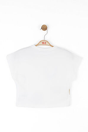 Nk Kız Çocuk Suluboya Tshirt 8-14 Yaş Ekru