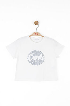Nk Kız Çocuk Cannes Tshirt 8-14 Yaş Ekru