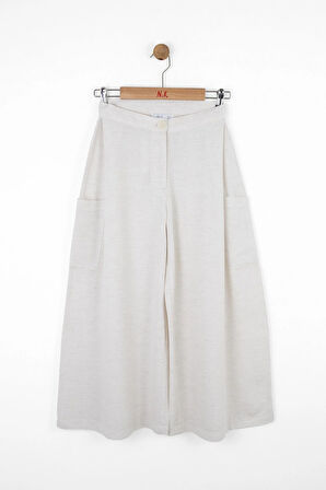 Nk Kız Çocuk Almond Pantolon 8-14 Yaş Krem