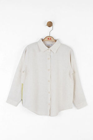 Nk Kız Çocuk Paprika Gömlek 4-8 Yaş Krem