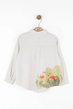 Nk Kız Çocuk Paprika Gömlek 4-8 Yaş Krem