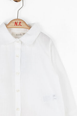 Nk Kız Bebek Arrakis Gömlek 1-4 Yaş Ekru