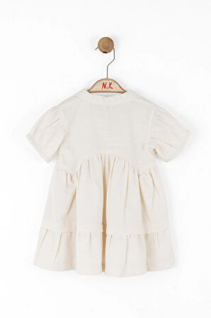 Nk Kız Bebek Marshmallow Elbise 1-4 Yaş Krem